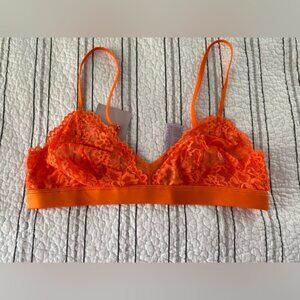 Savage X Fenty NWT orange lace bralette bra large